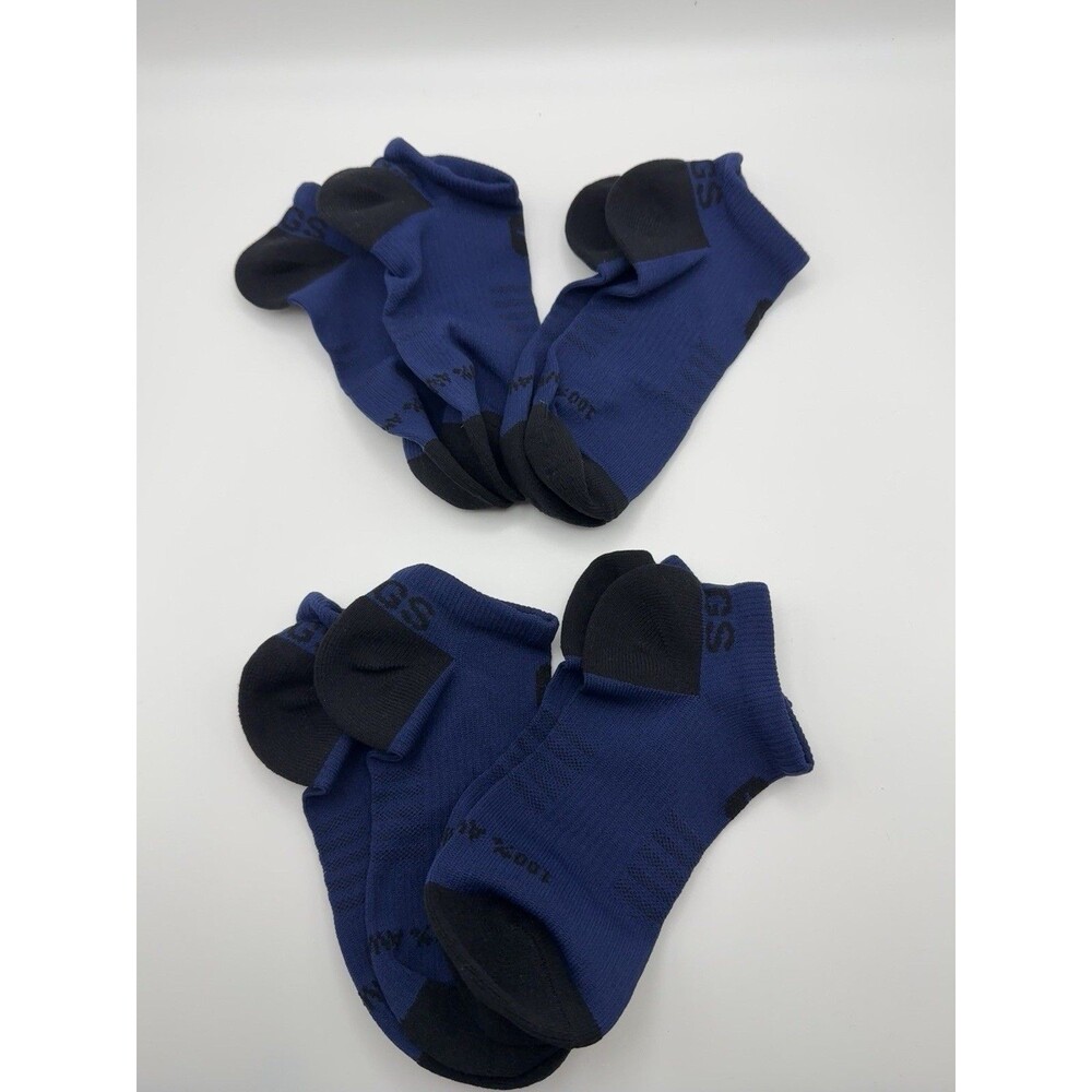 FIGS 100% Awesome Ankle Socks Navy Blue Black Set of 4 Pairs Size Medium M